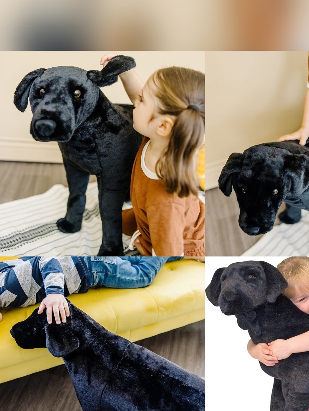 Black Plush Dog Toy - Soft Pet Plushie - Picture 15 of 15